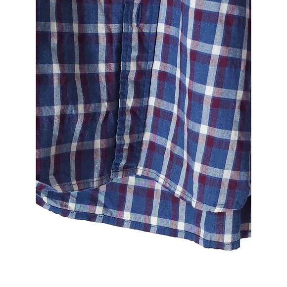 J.Crew Men's Blue & Red Plaid Button-Down Long Sleeve Shirt - Picture 12 of 12